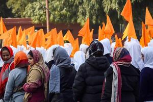 Delhi, India - December 26 2023 - Veer Bal Diwas commemorates the martyrdom of the four sons of tenth and last Sikh Guru Gobind Singh, In Jan 2021 PM Modi announced Dec 26 observed as Veer Bal Diwas photo
