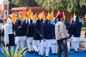 Delhi, India - December 26 2023 - Veer Bal Diwas commemorates the martyrdom of the four sons of tenth and last Sikh Guru Gobind Singh, In Jan 2021 PM Modi announced Dec 26 observed as Veer Bal Diwas photo