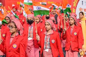 Delhi, India - December 26 2023 - Veer Bal Diwas commemorates the martyrdom of the four sons of tenth and last Sikh Guru Gobind Singh, In Jan 2021 PM Modi announced Dec 26 observed as Veer Bal Diwas photo