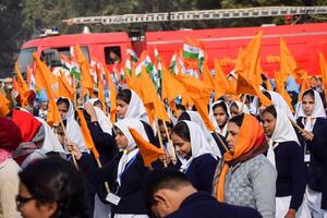 Delhi, India - December 26 2023 - Veer Bal Diwas commemorates the martyrdom of the four sons of tenth and last Sikh Guru Gobind Singh, In Jan 2021 PM Modi announced Dec 26 observed as Veer Bal Diwas photo