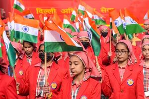 Delhi, India - December 26 2023 - Veer Bal Diwas commemorates the martyrdom of the four sons of tenth and last Sikh Guru Gobind Singh, In Jan 2021 PM Modi announced Dec 26 observed as Veer Bal Diwas photo