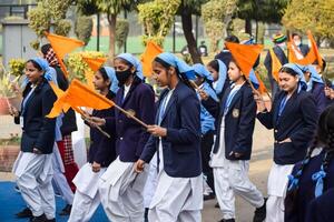 Delhi, India - December 26 2023 - Veer Bal Diwas commemorates the martyrdom of the four sons of tenth and last Sikh Guru Gobind Singh, In Jan 2021 PM Modi announced Dec 26 observed as Veer Bal Diwas photo