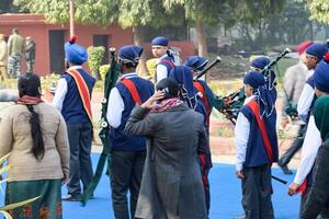 Delhi, India - December 26 2023 - Veer Bal Diwas commemorates the martyrdom of the four sons of tenth and last Sikh Guru Gobind Singh, In Jan 2021 PM Modi announced Dec 26 observed as Veer Bal Diwas photo