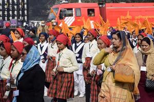 Delhi, India - December 26 2023 - Veer Bal Diwas commemorates the martyrdom of the four sons of tenth and last Sikh Guru Gobind Singh, In Jan 2021 PM Modi announced Dec 26 observed as Veer Bal Diwas photo