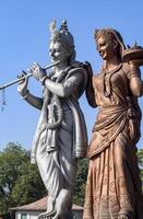 Big statue of Lord Radha Krishna near Delhi International airport, Delhi, India, Lord Krishna and Radha big statue touching sky at main highway Mahipalpur, Delhi photo