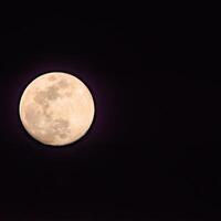 Full moon in the dark sky during night time, Great super moon in sky photo