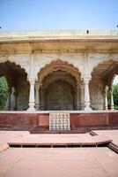 Architectural details of Lal Qila - Red Fort situated in Old Delhi, India, View inside Delhi Red Fort the famous Indian landmarks photo