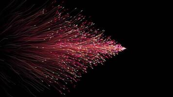 optical fiber High-Speed data transfer AI network Abstract particles video