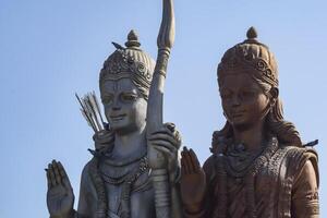 Big statue of Lord Sita Ram near Delhi International airport, Delhi, India, Lord Ram and Sita big statue touching sky at main highway Mahipalpur, Delhi photo