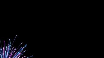 optical fiber High-Speed data transfer AI network Abstract particles video
