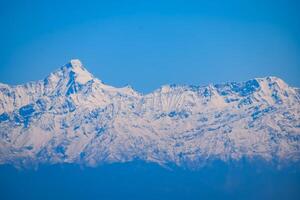 Very high peak of Nainital, India, the mountain range which is visible in this picture is Himalayan Range, Beauty of mountain at Nainital in Uttarakhand, India photo