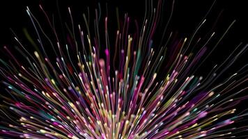 optique fibre haute vitesse Les données transfert ai réseau abstrait particules video