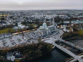 Views of Galway Cathedral in Galway, Ireland by Drone photo