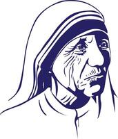 madre teresa línea Arte vector