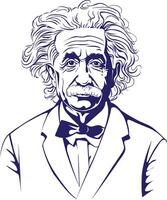 Albert Einstein línea Arte vector