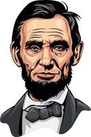 Abraham Lincoln was the 16th President of the United States, serving from March 1861 until his assassination in April 1865. vector