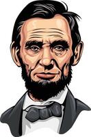 Abrahán Lincoln estaba el 16 presidente de el unido estados, servicio desde marzo 1861 Hasta que su asesinato en abril 1865. vector