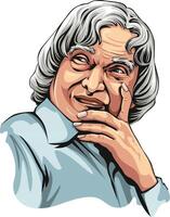 APJ Abdul Kalam, also known as Dr. A.P.J. Abdul Kalam, was an eminent Indian scientist and the 11th President of India. vector