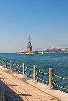 Kiz Kulesi aka Maiden's Tower vertical photo. Visit Istanbul background photo