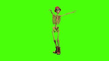 Skeleton Dance Green Screen video