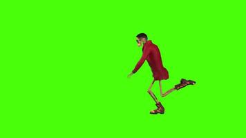 skelett dansa grön skärm video
