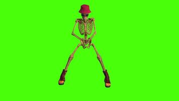 Skeleton Dance Green Screen video