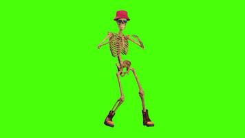 Skeleton Dance Green Screen video