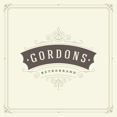 Ornament logo design template flourishes calligraphic vintage frame.