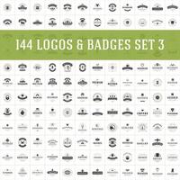 Vintage logos design templates set. vector