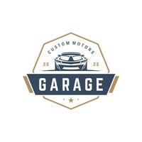 Muscle car logo template design element vintage style for label or badge vector