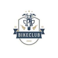 Motorcycle club logo template design element vintage style vector