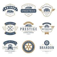 Car logos templates design elements set vector