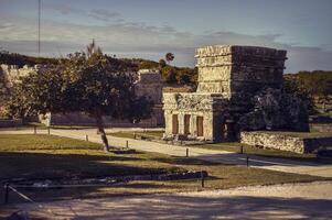 A small Mayan temple in Tulum, Mexico photo