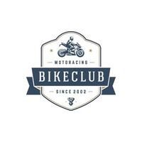 Sport motorcycle logo template design element vector