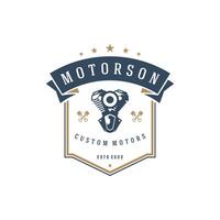 Moto club logo template design element vintage vector