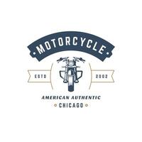 Motorcycle club logo template design element vintage style vector