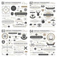 Retro vintage typographic design elements. vector