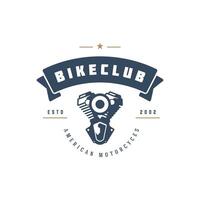 Moto club logo template design element vintage style vector