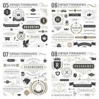 Retro vintage typographic design elements. vector