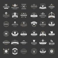Vintage Logos Design Templates Set. vector