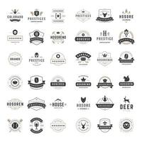 Vintage Logos Design Templates Set. vector