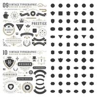 Retro vintage typographic design elements. vector