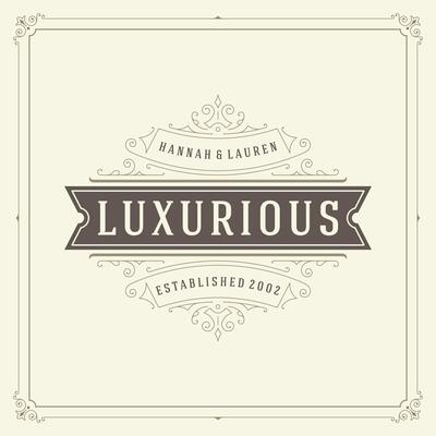 Ornament logo design template flourishes calligraphic vintage frame.