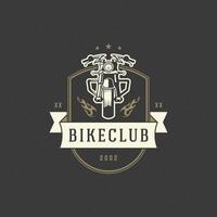 motocicleta club logo modelo diseño elemento Clásico estilo vector