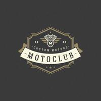 Moto club logo template design element vintage style vector