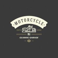 Motorcycle club logo template design element vintage style vector