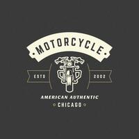 Motorcycle club logo template design element vintage style vector