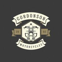 Motorcycle club logo template design element vintage style vector