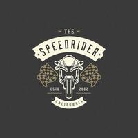 Sport motorcycle logo template design element vintage style vector