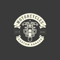 Motorcycle club logo template design element vintage style vector